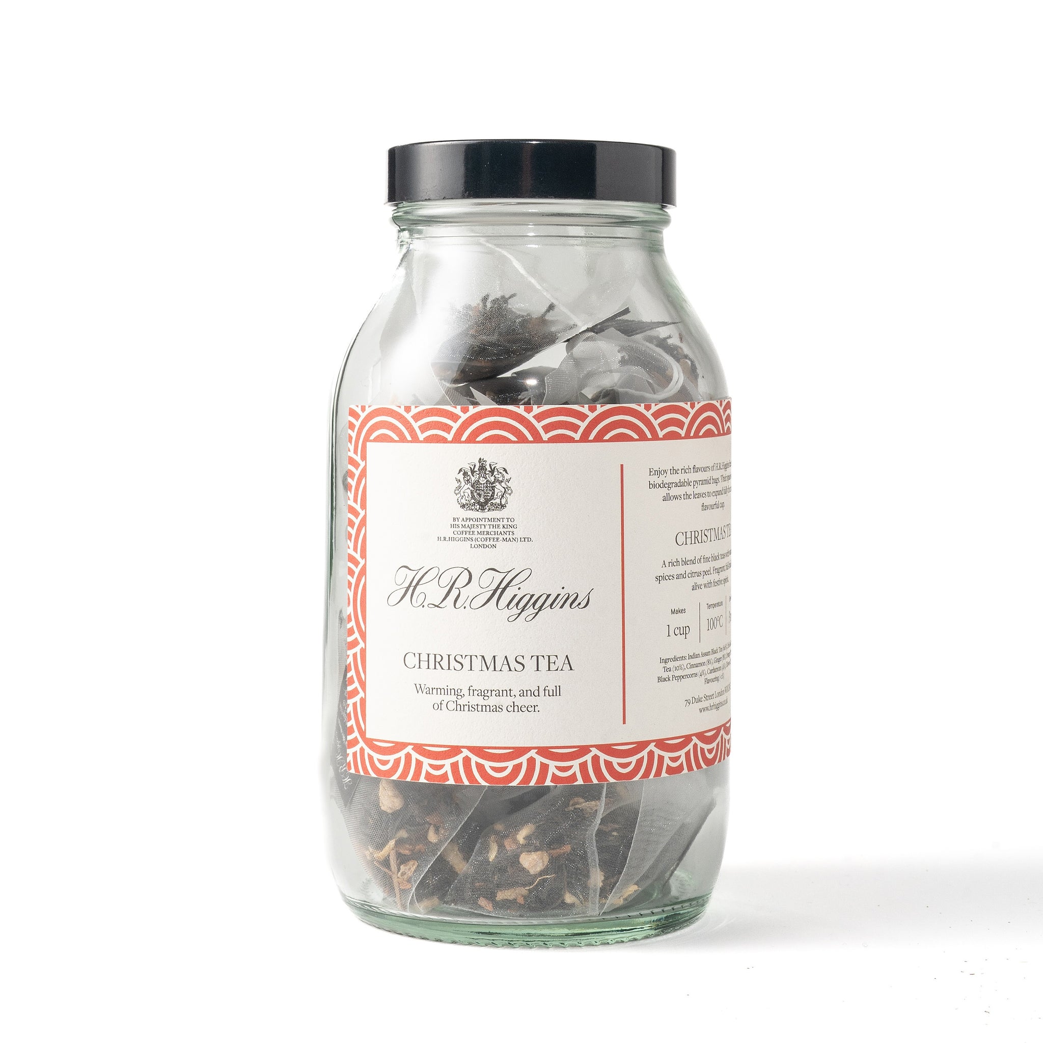 Spiced Orange Christmas Tea Pyramid Bag Jar