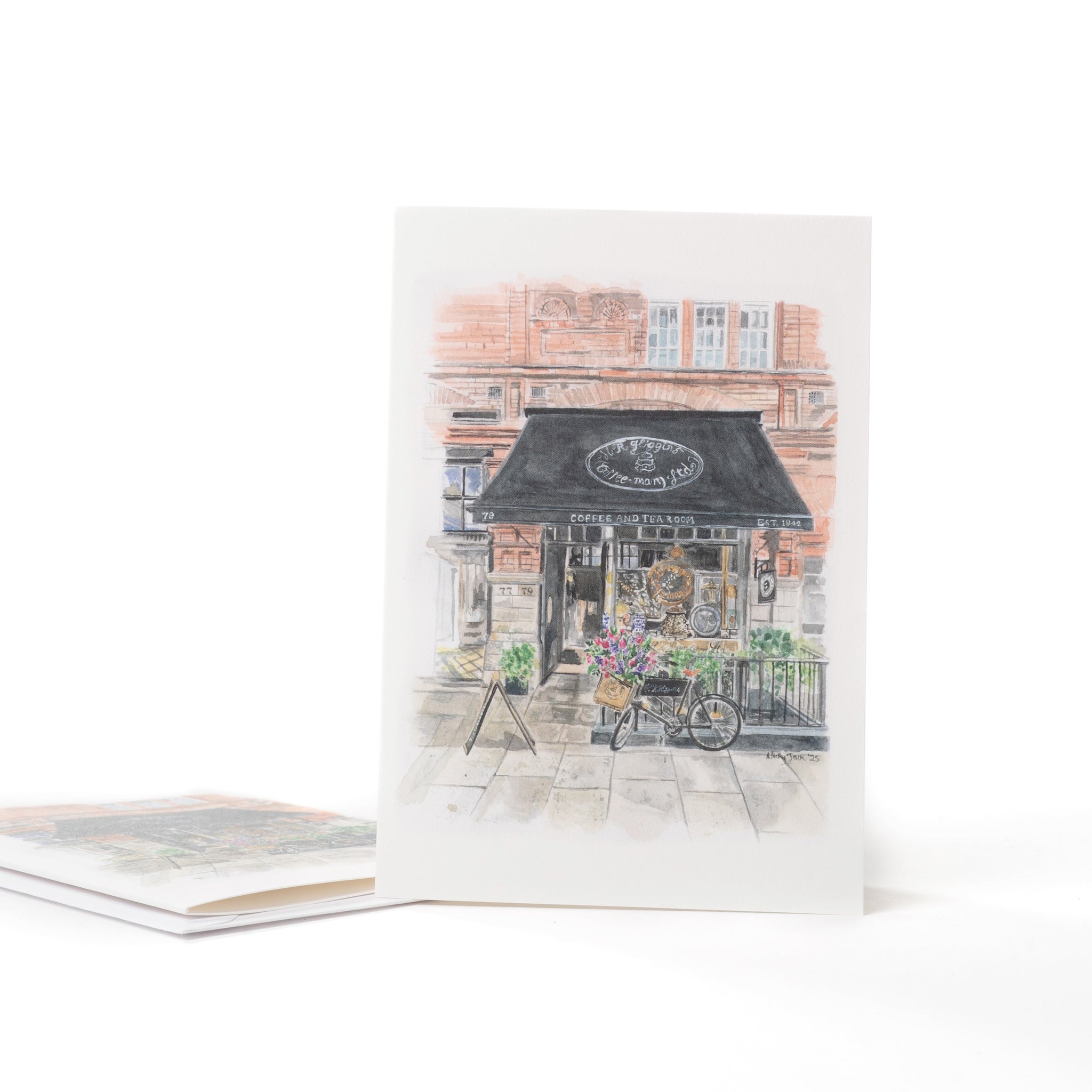 H.R.Higgins Watercolour Greetings Card by Nicky Jack Art