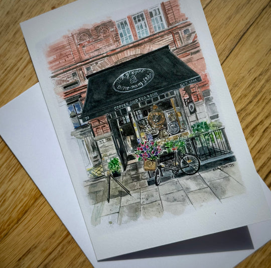 H.R.Higgins Watercolour Greetings Card by Nicky Jack Art