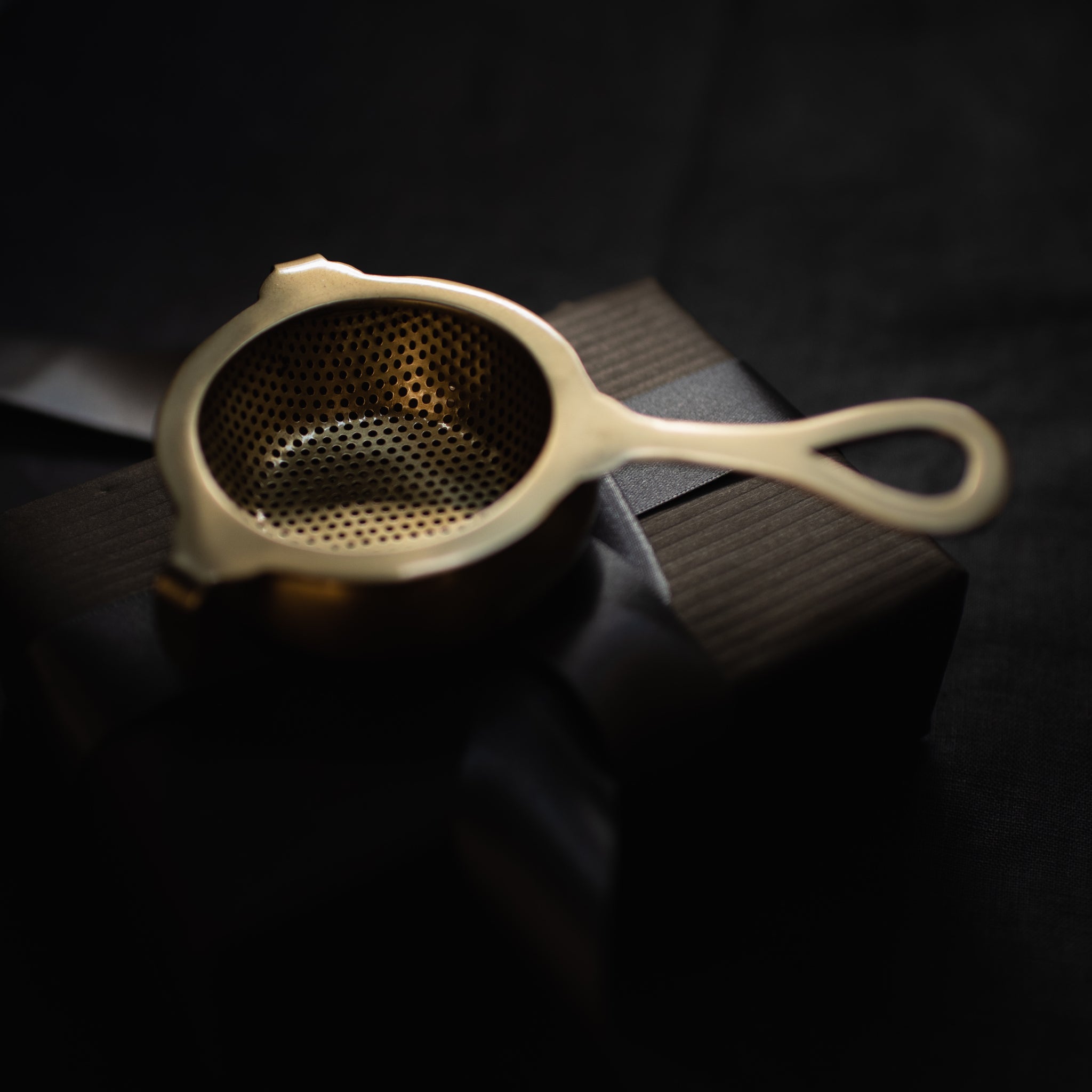 Nkuku Antique Brass Tea Strainer