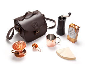 Leather Satchel Coffee Kit